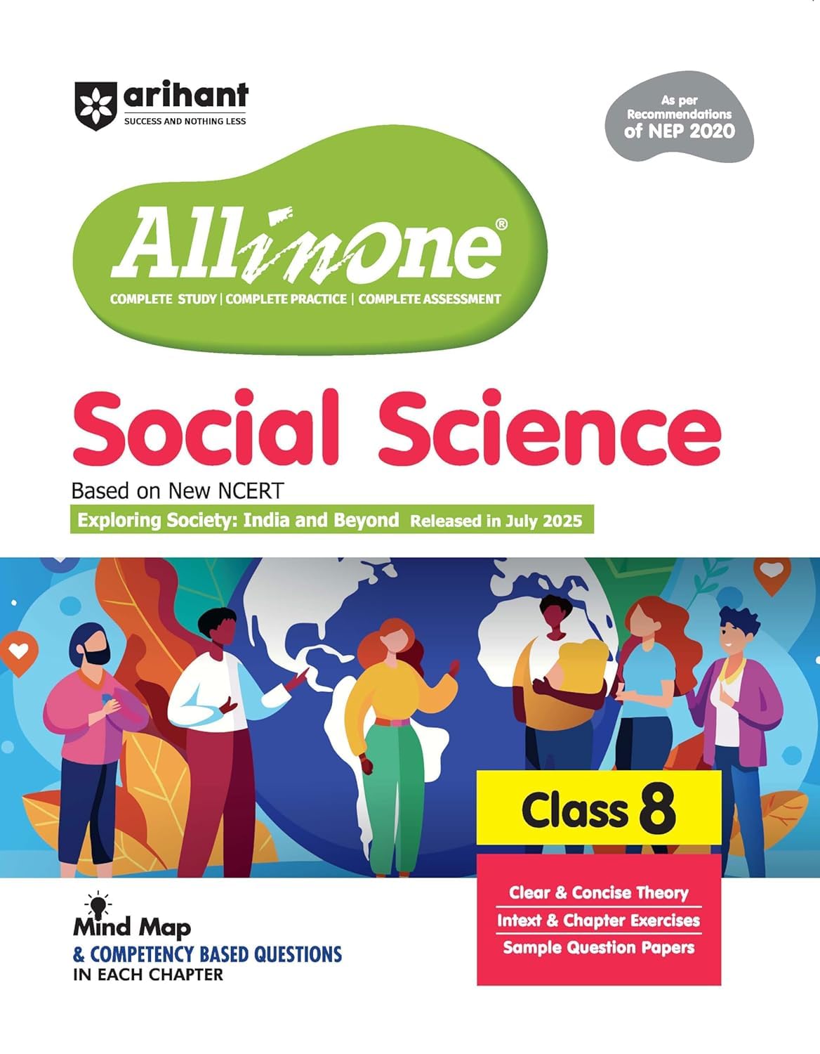 All In One Social Science (EXPLORING SOCIETY AND BEYOND)Class 8 Based On Latest NCRT Book For CBSE Exams 2026| [Paperback] [Jan 01, 2024] arihant
