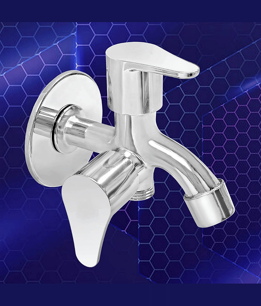 BATHONIX FUSION ZINC ALLOY TWO WAY BIB TAP (PACK OF 1) Zinc Toilet Tap (2 in 1 Cock)