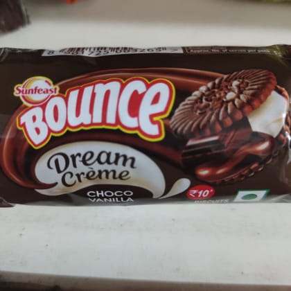 Sunfeast Bounce Dream Cream Biscuits - choco Vanilla Sunfeast Bounce Dream Cream Biscuits - choco Vanilla