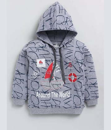 CUTOPIES Pack of 1 Boys Cotton Blend Sweatshirt ( Dark Grey )