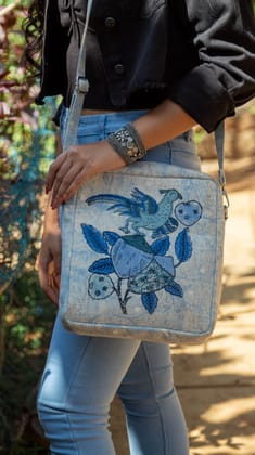 Sling Bag Tree of Life  Blue