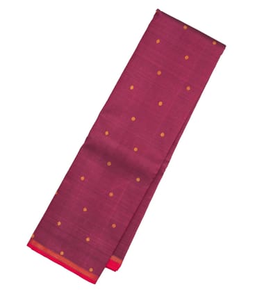 Lilac Handloom Kanchipuram Silk Saree With Kamalam Motifs & Selvage Border-KA12016-Lilac