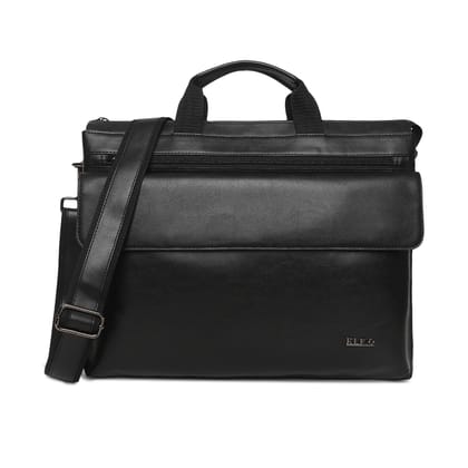 Lois Multi Compartment Laptop Bag-Black