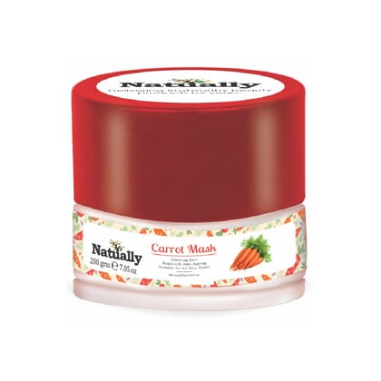Natually Carrot Mask | Glowing Skin Repairs & Anti-Ageing | 200g