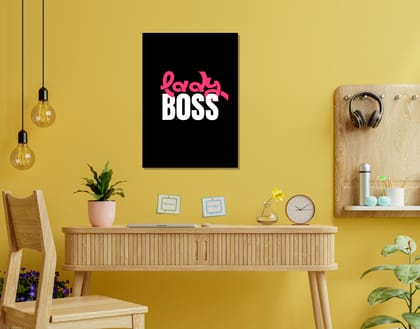 "LADY BOSS -Corporate Edition"- Shiny & Sturdy Metallic Poster  Art That Pops & Sticks (Literally!)-A3