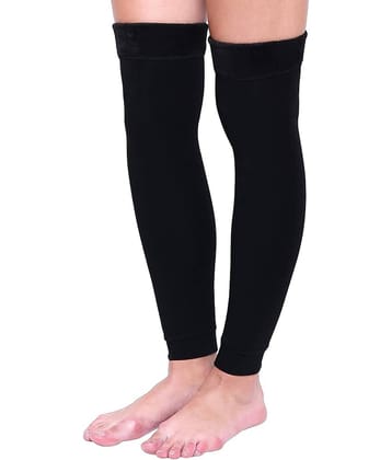 Infispace Pack of 1 Woollen Men's Solid Full Length Socks ( Black )