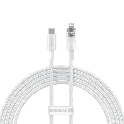 Baseus Explorer Series Fast Charging Cable with Smart Temperature Control Type-C to iP 20W-2m / White