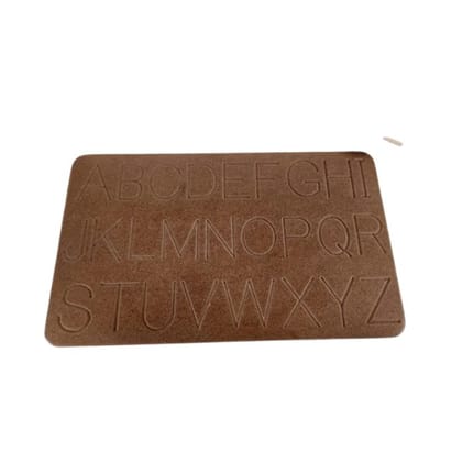 Wooden White Tracing Board Stencil (Capital English Alphabets)