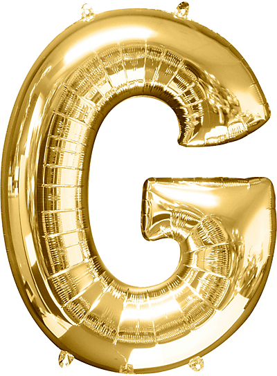 Alphabet G Golden Foil Balloon - Helium Or Air Filled - 40 inches - 1PC - Party and Festive Needs | Buy online on ZillyBuy