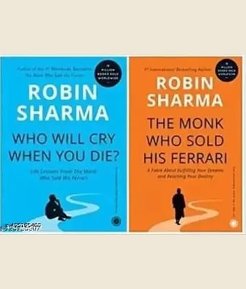 Set Of 2 Books Combo The Monk who sold his ferrari + Who Will Cry when you die