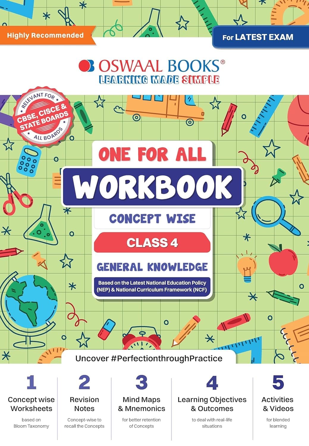 OSWAAL CBSE ONE FOR ALL WORKBOOK GENERAL KNOWLEDGE CLASS 4 WITH 2025 TREND OF QUESTIONS [Paperback] oswaal