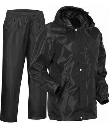 CAMISON Black Polyester Men's Rain Suit Set ( Pack of 1 )