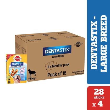 Pedigree Dentastix Oral Care Adult Large Breed (25+ kg) Dog Treat (270gx10)
