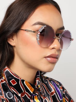 Brown Round Sunglass-Sunglasses