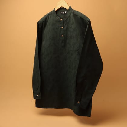 सानंद* Jacquard Khadi Kurta Shirt #75-XS / Half Sleeve
