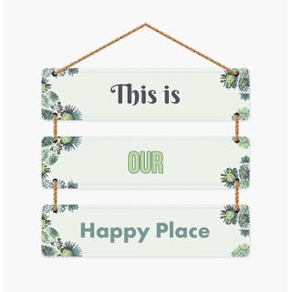 Homeberry "This Is Our Happy Place" Wall Hanging