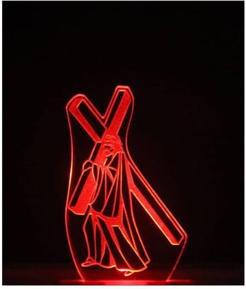 DIONA Night Lamp Jesus Christ Christian Lord 3D Illusion Color Changing Light