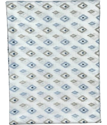 Maharaja White Cotton Blend Men's Unstitched Kurta ( Pack of 1 )