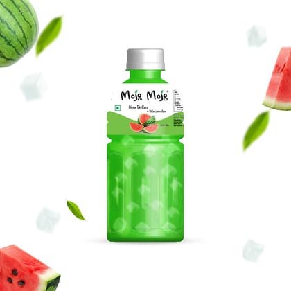 Mojo Mojo Watermelon Juice With Nata De Coco, 300 ml - Pack of 6