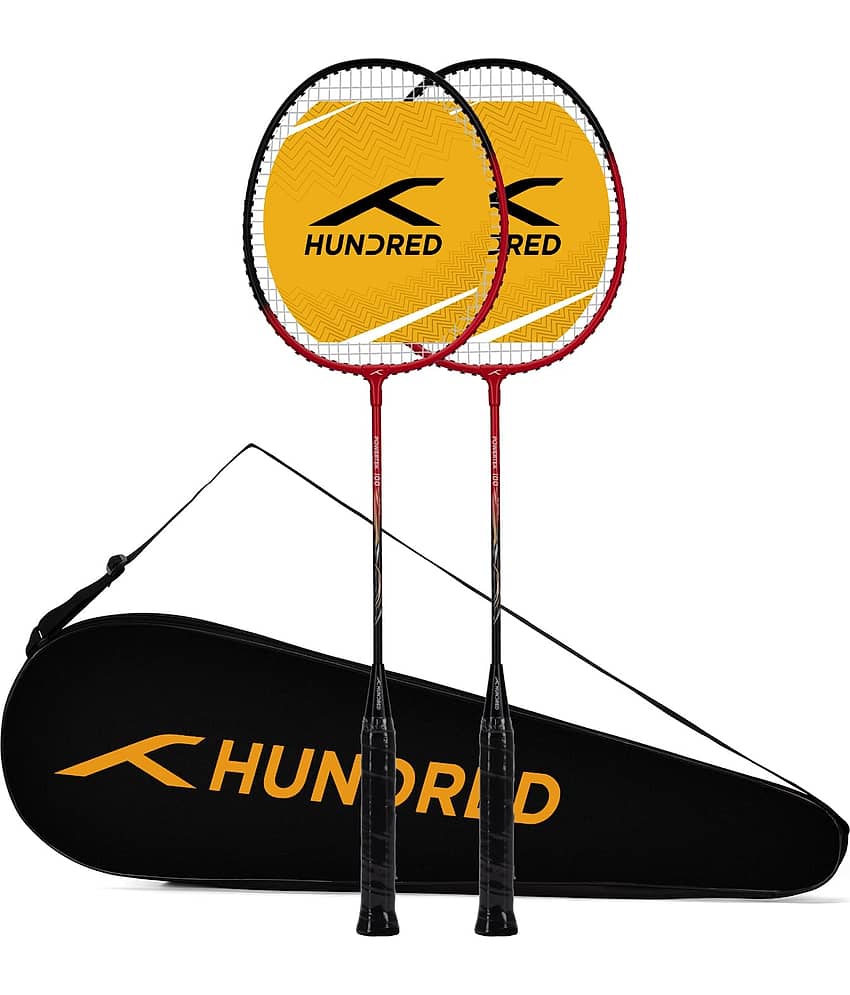 HUNDRED Multicolor Badminton Racquet ( Pack of 2 )