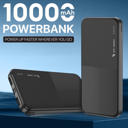 Dr Vaku ® OBIVION 10000mAh Power Bank 12W Dual USB Fast Charge | Type-C & Micro-USB Input | Ultra-Compact & Portable