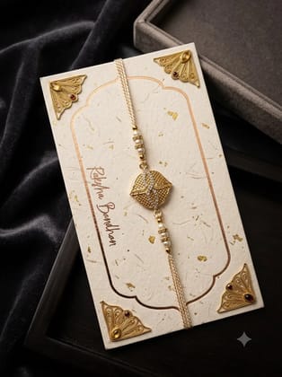 Gold Pearl Rakhi