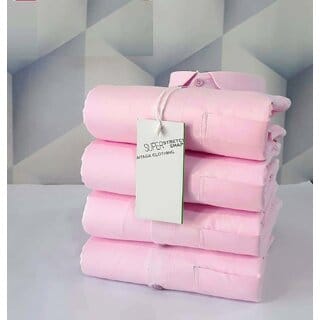 Baleshwar Men Pink Solid Casual Shirt (Pack of 1 )