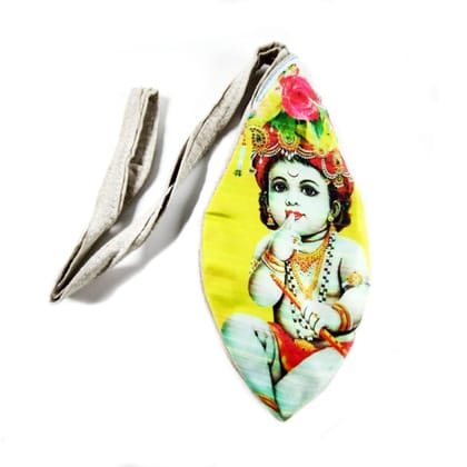 MAYAPURI Cotton Gopal Printed Chanting Bag/Gomukhi Japa Bag with Sakshi Mala Counter