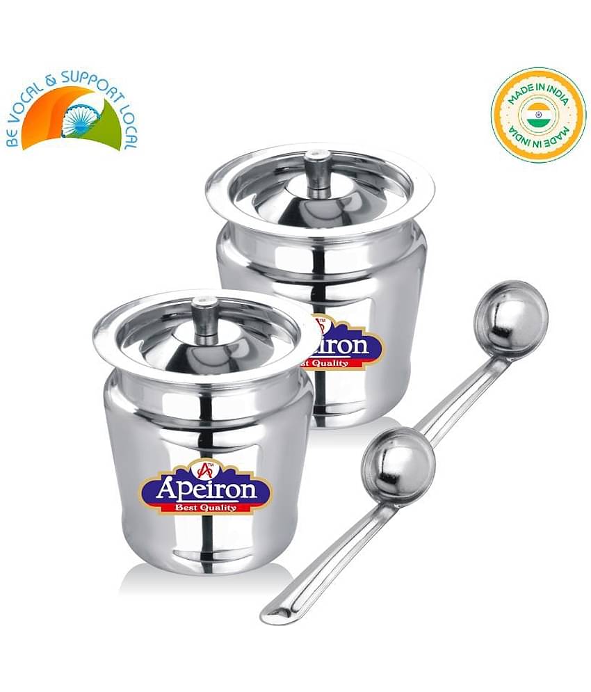 APEIRON APPLE GHEE POT Steel Food Container Set of 2 300 mL