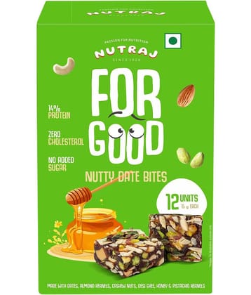 Nutraj Nutty Dates Bites 180g (12 x 15g), Dry Fruits Dates Bites)