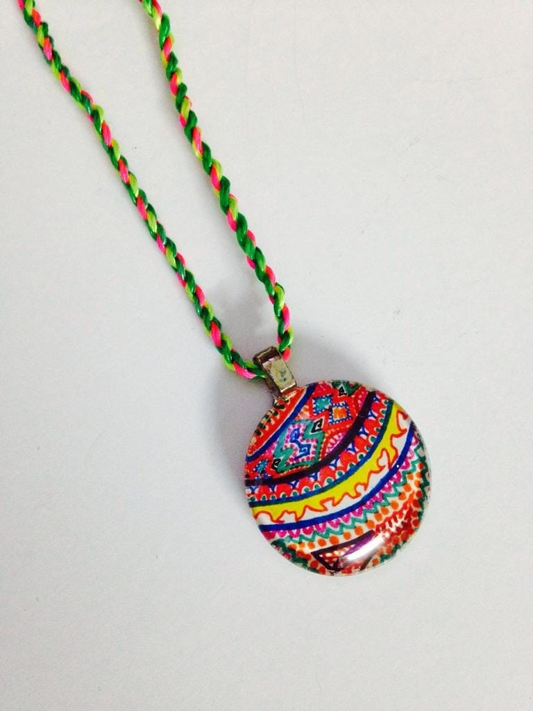 Fiery Red Circle Pendant