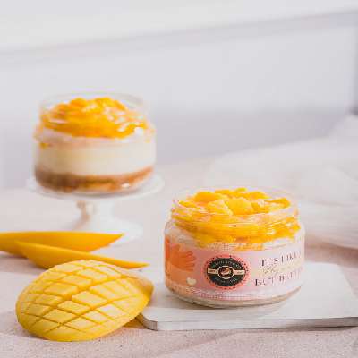 Mango Baked Cheesecake Jar