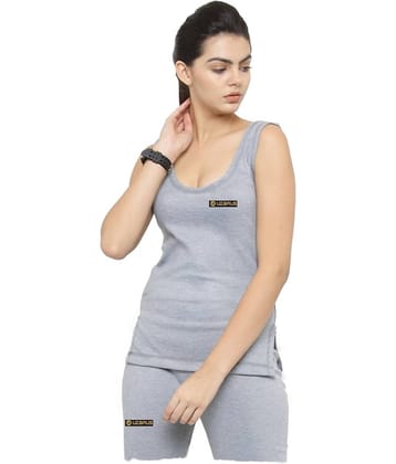 Uzarus Cotton Blend Topwear - Grey