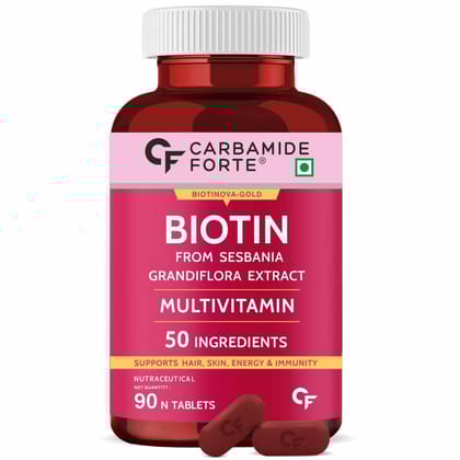 Carbamide Forte Biotin + Multivitamin & Amino Acids | 90 Veg Tablets