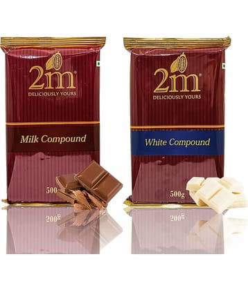 2M Milk & White Compound Slabs Assorted Chocolates 500 g