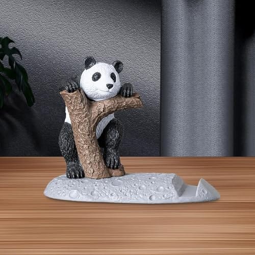 Street27 Cute Panda Mobile Stand Showpiece for Home Décor Idols for Office Desk Table, Creative Phone Stand Holder