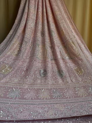 Pure Georgette Chikankari Saree