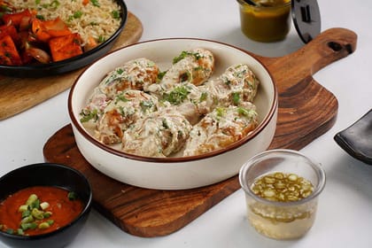 Paneer afghani momos