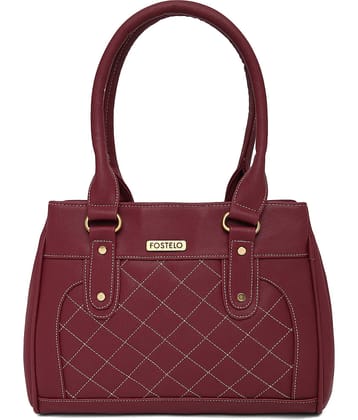 Fostelo Maroon P.U. Shoulder Bag