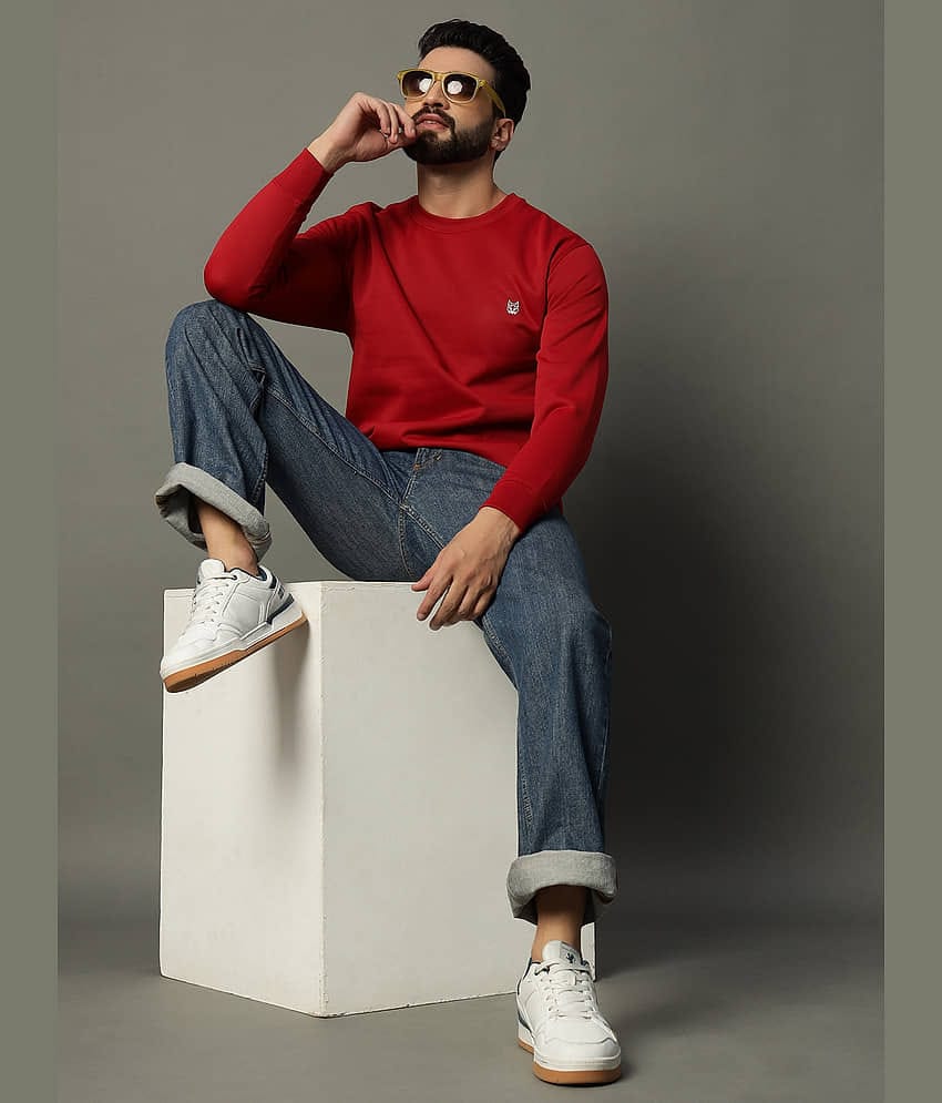 stelvin Cotton Blend Round Neck Men's Sweatshirt - Teal Blue ( Pack of 1 )