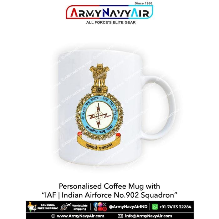 ArmyNavyAir IAF No. 902 Squadron Mug (350ml) | Premium Ceramic | Gift & Daily Use