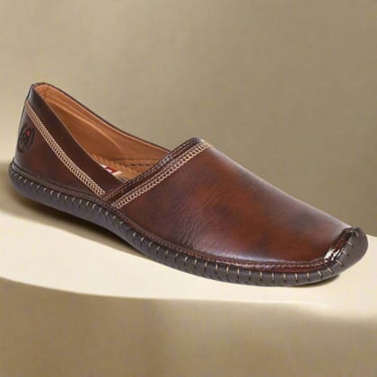 Kolapuri Centre Brown Men's Ethnic Jutis-11
