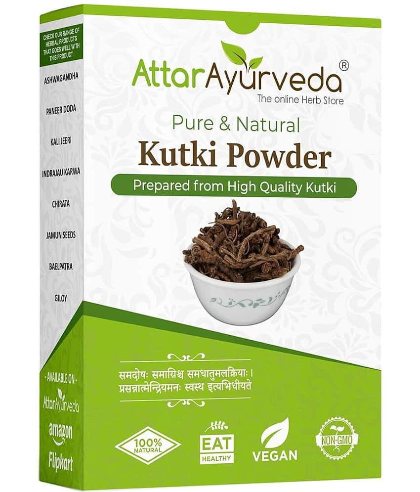 Attar Ayurveda Kutki Herb Powder 100 Gm - For Liver Support, Detox, Blood Sugar Management