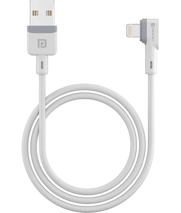 Portronics Konnect L 8 Pin Cable:1.2M 8Pin USB Cable ,White (POR 1401)