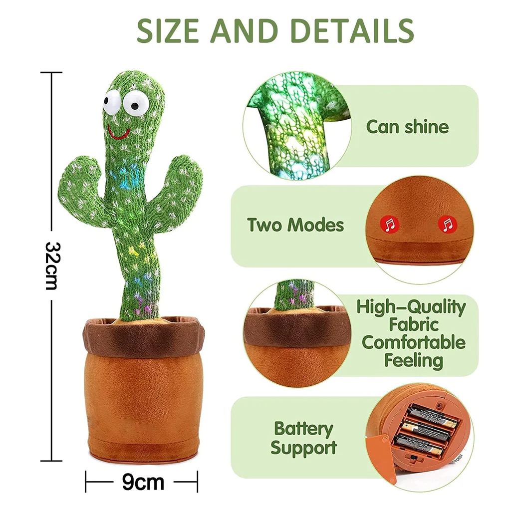 Dancing Cactus Rechargeable Cactus Plush Toys