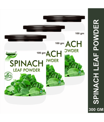 rawmest Spinach Leaf Powder Dehydrated/ Palak Instant Soup 300 gm Pack of 3