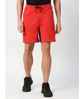 Fitz Red Cotton Blend Mens Shorts ( Pack of 1 ) - None