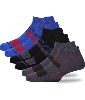 RC. ROYAL CLASS - 100% Organic Cotton Men's Colorblock Multicolor Ankle Length Socks ( Pack of 3 )