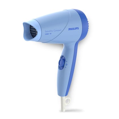 Philips HP8100/60 1000Watt Compact Care Hair Dryer 2 Heat Settings (Hot/Warm)- Blue