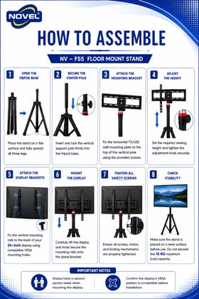NOVEL NV–FS5 Floor Mount Stand